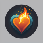 heart with flame symbolizing power of motivation in creative content